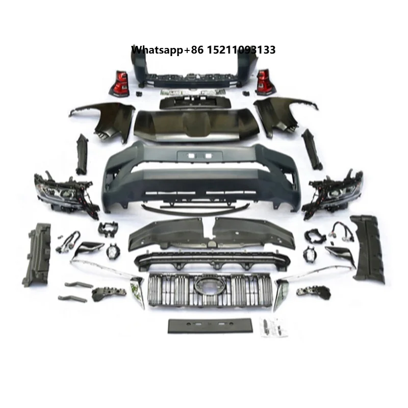 Car Body Kit for 2010-2017 Upgrade 2018 Front Bumper Rear Bumper Fender Hood and Headlamp Taillight Old to New Car Bumpers
