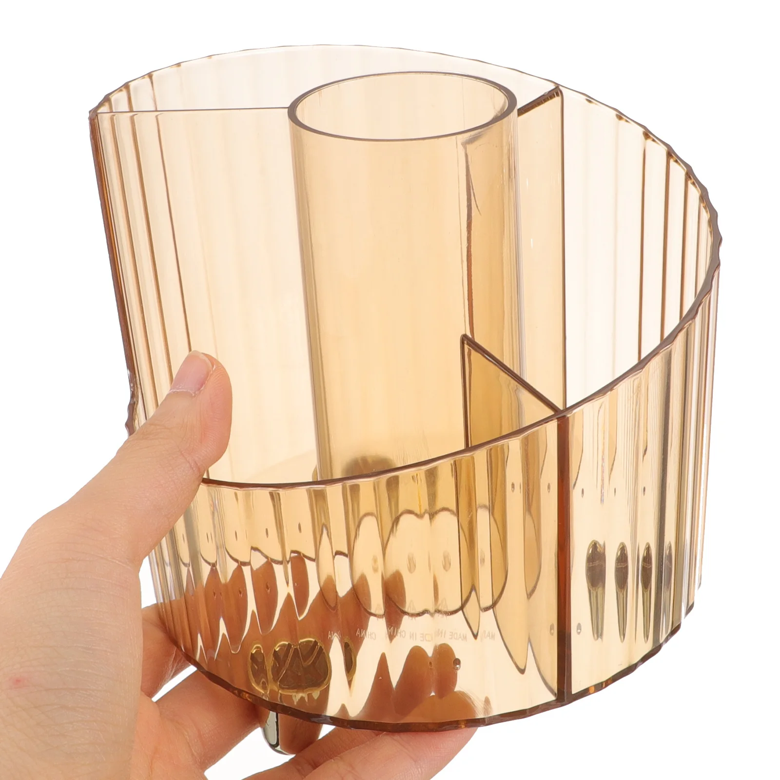 

Large Capacity Rotating Pen Organizer Plastic Desktop Holder Multifunctional Storage for Pens Makeup Brushes Craft Supplies and