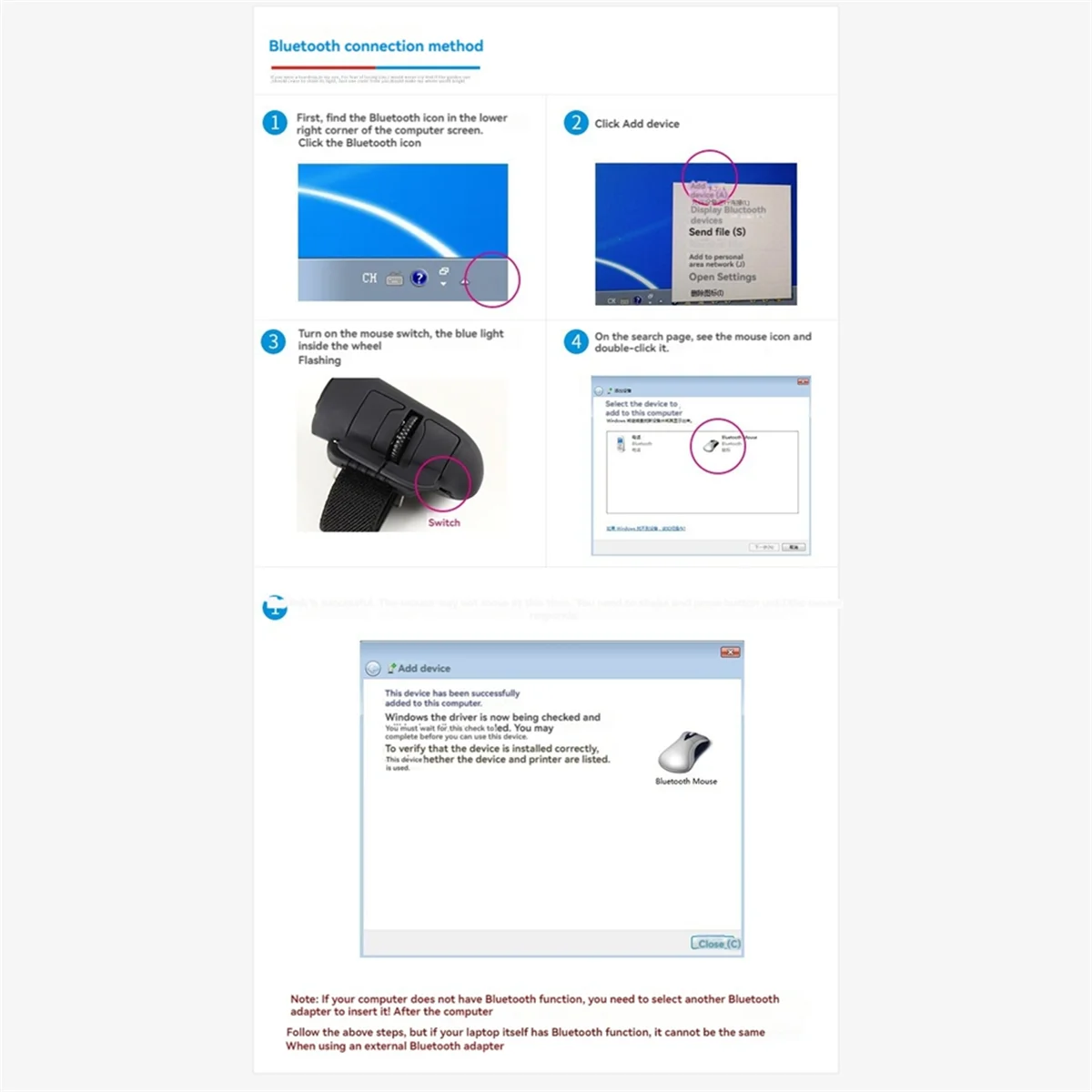 Bluetooth Mouse Universal Finger Rings Optical Mini Mouse 1600DPI for Notebook Laptop Tablet Desktop PC Mouse