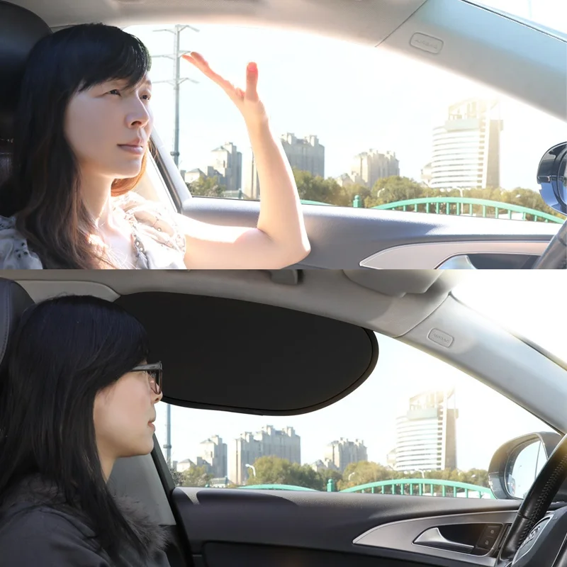 2pcs Set of Summer Sun Visor for the Driver and Front Passenger Seats of a Car, Heat Insulation Cooling,Driver's Seat Sun Visor