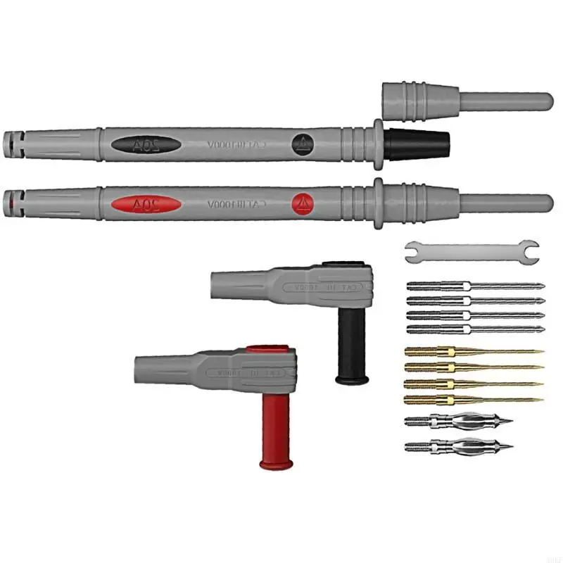 Professional Test Probes Digital Multimeter Pen 1000V 20A Rubber Coated Handle A0KF