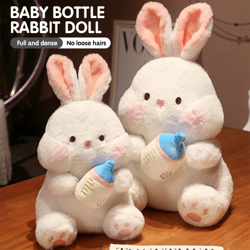 

35/45Cm Cute Bottle Rabbit Plush Toy Kawaii Soft Bunny Stuffed Dolls Home Decoration Pillow Girls Newyear Valentine's Gift