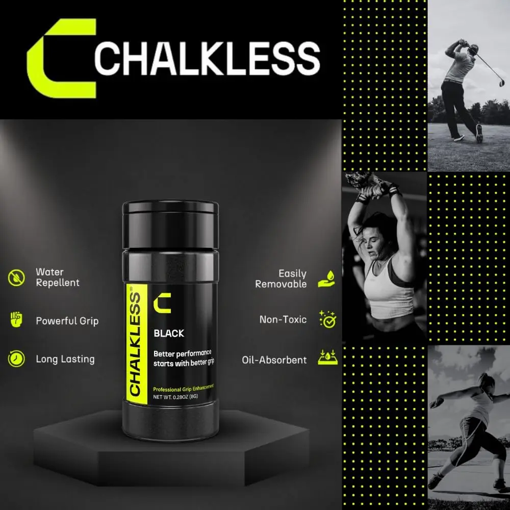 Chalkless Grip Enhancer, Less Mess Non Toxic Replacement for Liquid Chalk, Grip Solution for Weightlifting, Gaming, Tennis, Golf