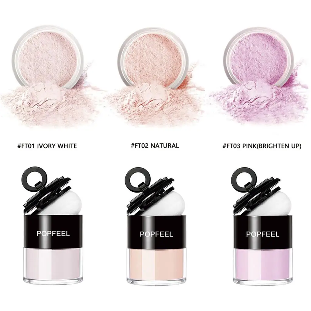 仕上げ用パウダー ルースパウダー メイクアップフィクサーパウダー コンパクトファンデーション 乾燥肌とオイリー肌のタイプ向け 顔のカバー力