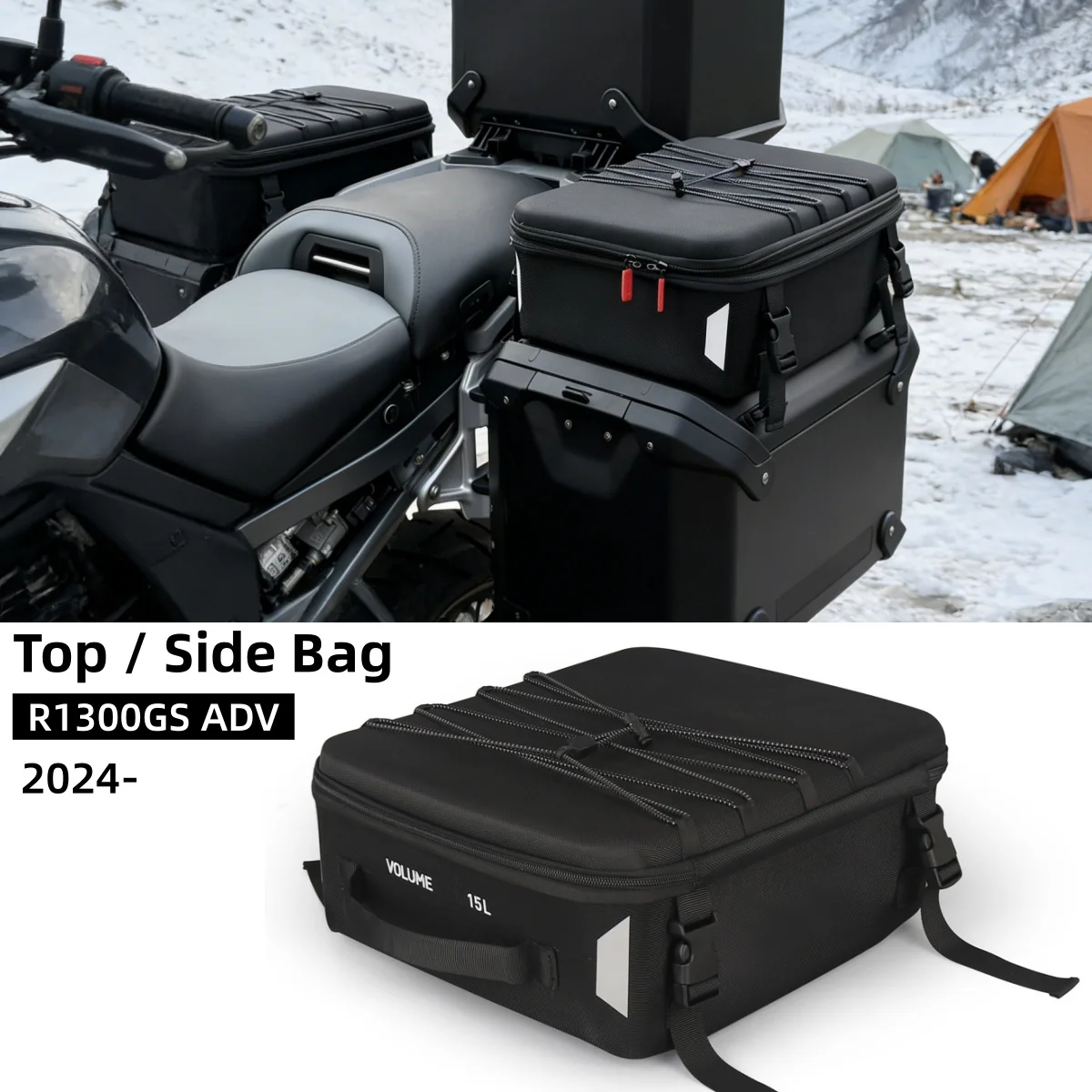 

R1300GSA Motorcycle Luggage Additional Bags 15L For BMW R1300GS Adventure R 1300 GS ADV Top Box Panniers Bag Side Case Saddlebag