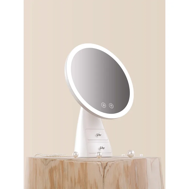 

Mei Cai cosmetic mirror with lamp desktop online celebrity fill light smart cosmetic mirror home HD LED lamp beauty mirror.