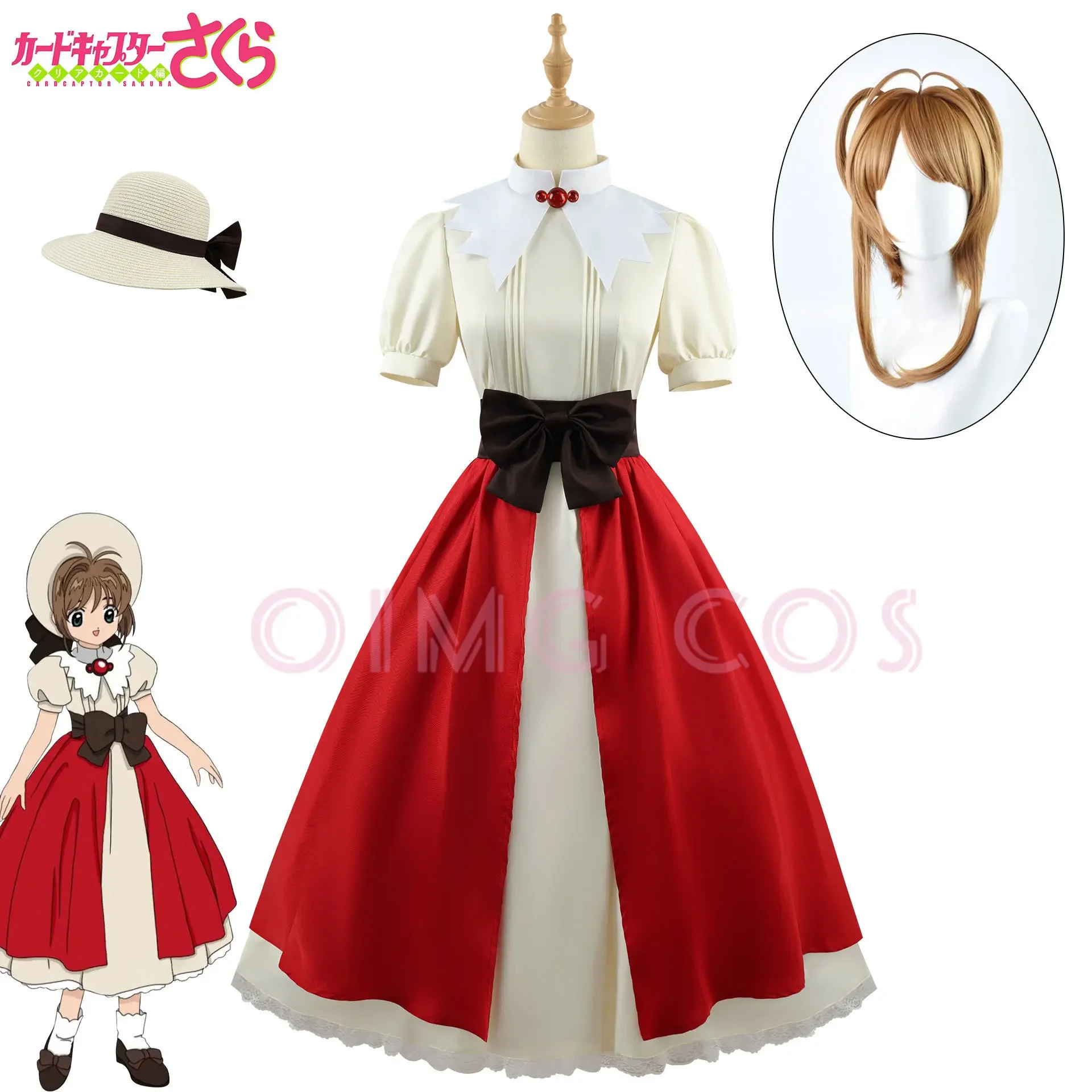 

Cardcaptor Sakura Kinomoto Sakura Cosplay Costume Adult Carnival Uniform Anime Halloween Party Costumes Masquerade Women Game