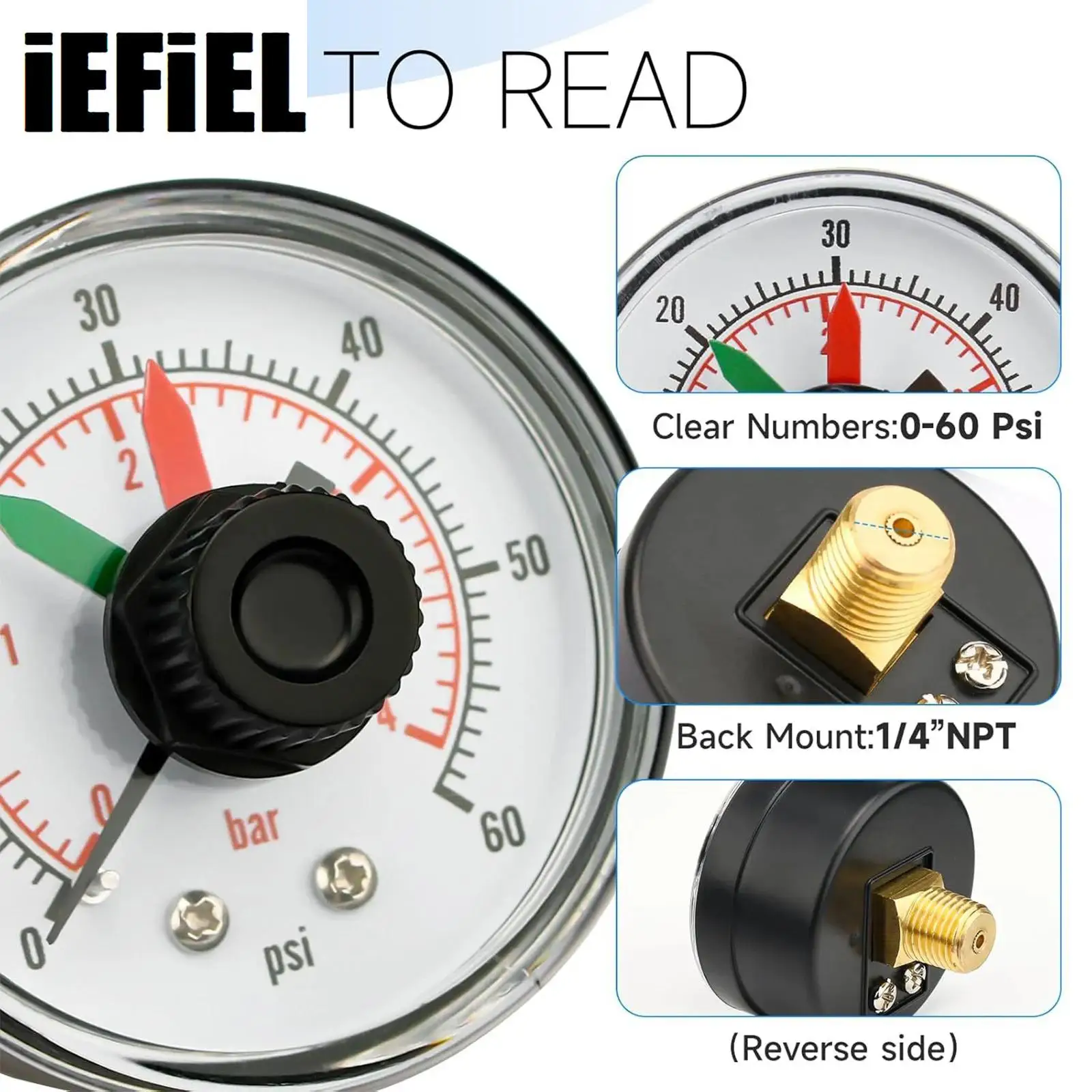 

1 шт., манометр оси, прочный манометр, манометр высокого давления с насосом DialSand, сменный манометр для спа