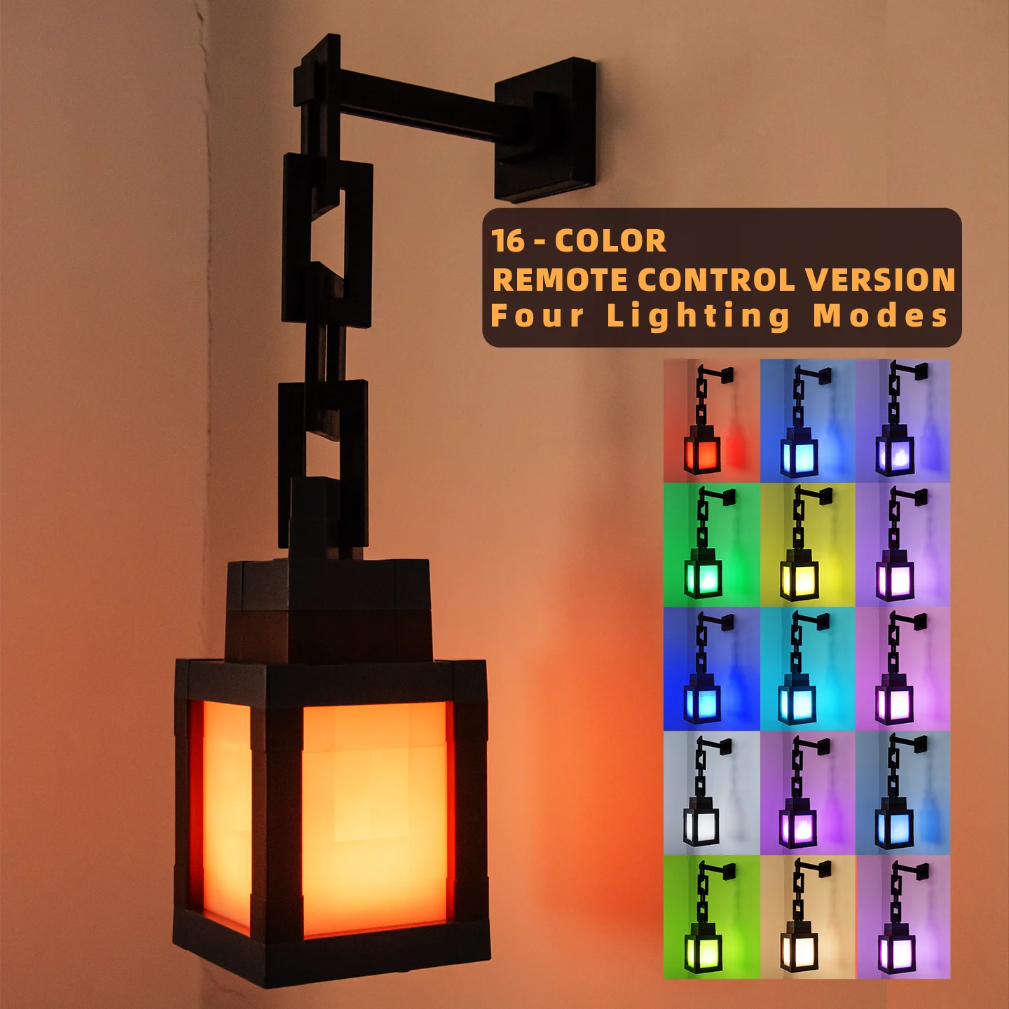 

Pixel lanterns Portable lanterns desktop decorations 16 colors atmosphere lights DIY holiday interior decoration night lights