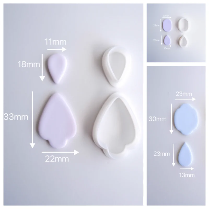 Homemade Earring Clay Craft Mold Creative DIY Making Earring Jewelry Pendant Brooch Decorative Clay Material Cutting Tools