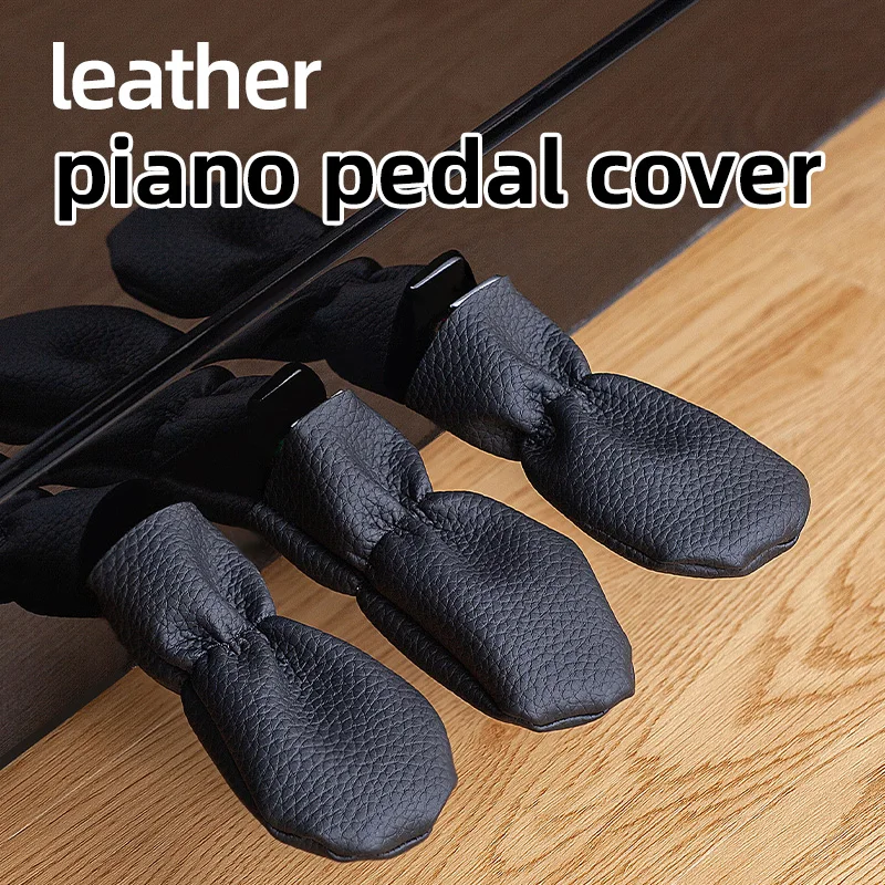 

Piano Accessories Pu Leather Velvet Piano Pedal Covers, Electric Piano Pedal Covers, Set of 3