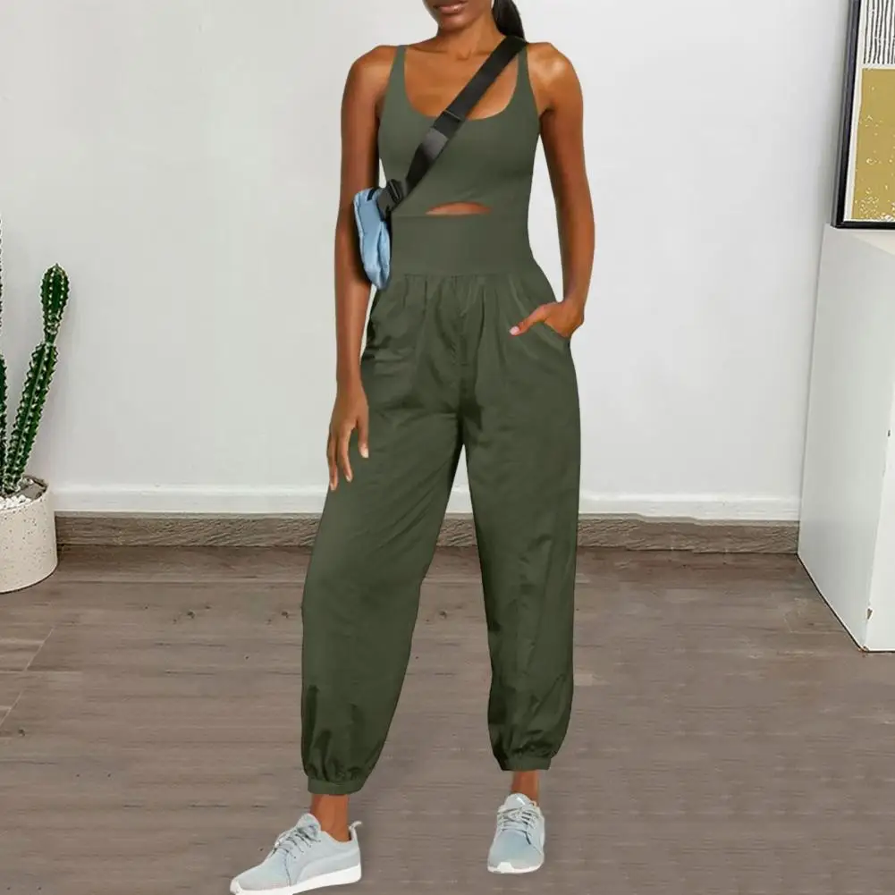 

Summer Women Sport Jumpsuit Jumpsuit Women One-piece Outfit Sleeveless Square Neck Bodysuit Casual Streetwear Playsuits