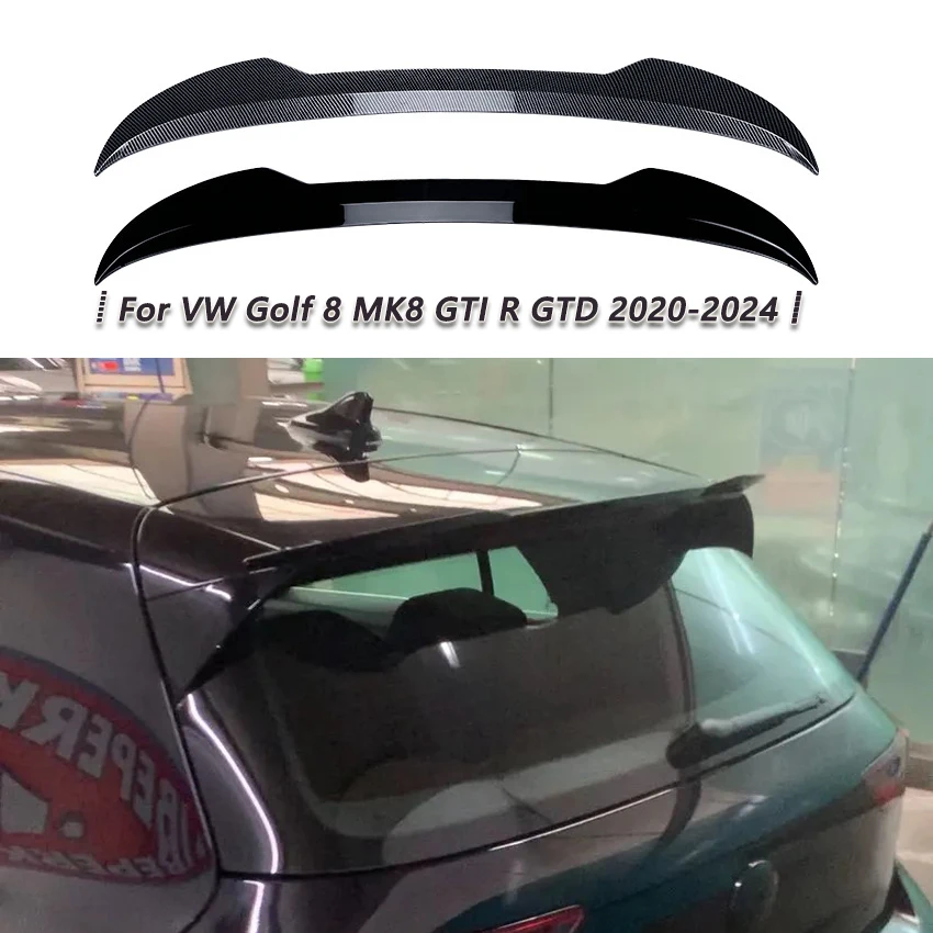 

For Volkswagen Golf8 MK8 2020-2024 Car Roof Spoiler Tail Wings Fixed Rear Wind Spoiler ABS Material Auto Decoration Accessories