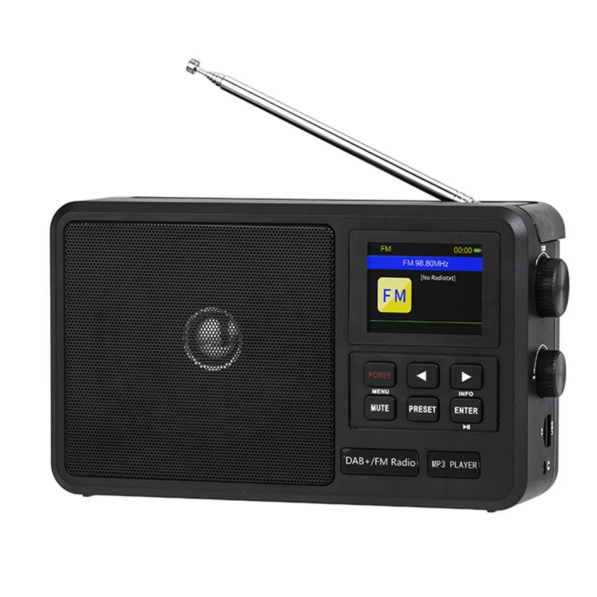 Portable Network Radio DAB+/FM Radios Wireless Bluetooth Speaker with LCD Screen Support Alarm Clock Sleep Timer DY