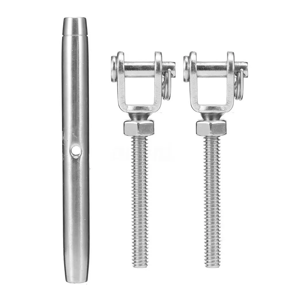 

Stainless Steel Closed Body Turnbuckle Jaw Wire Rope Fork Rigging Screw M8