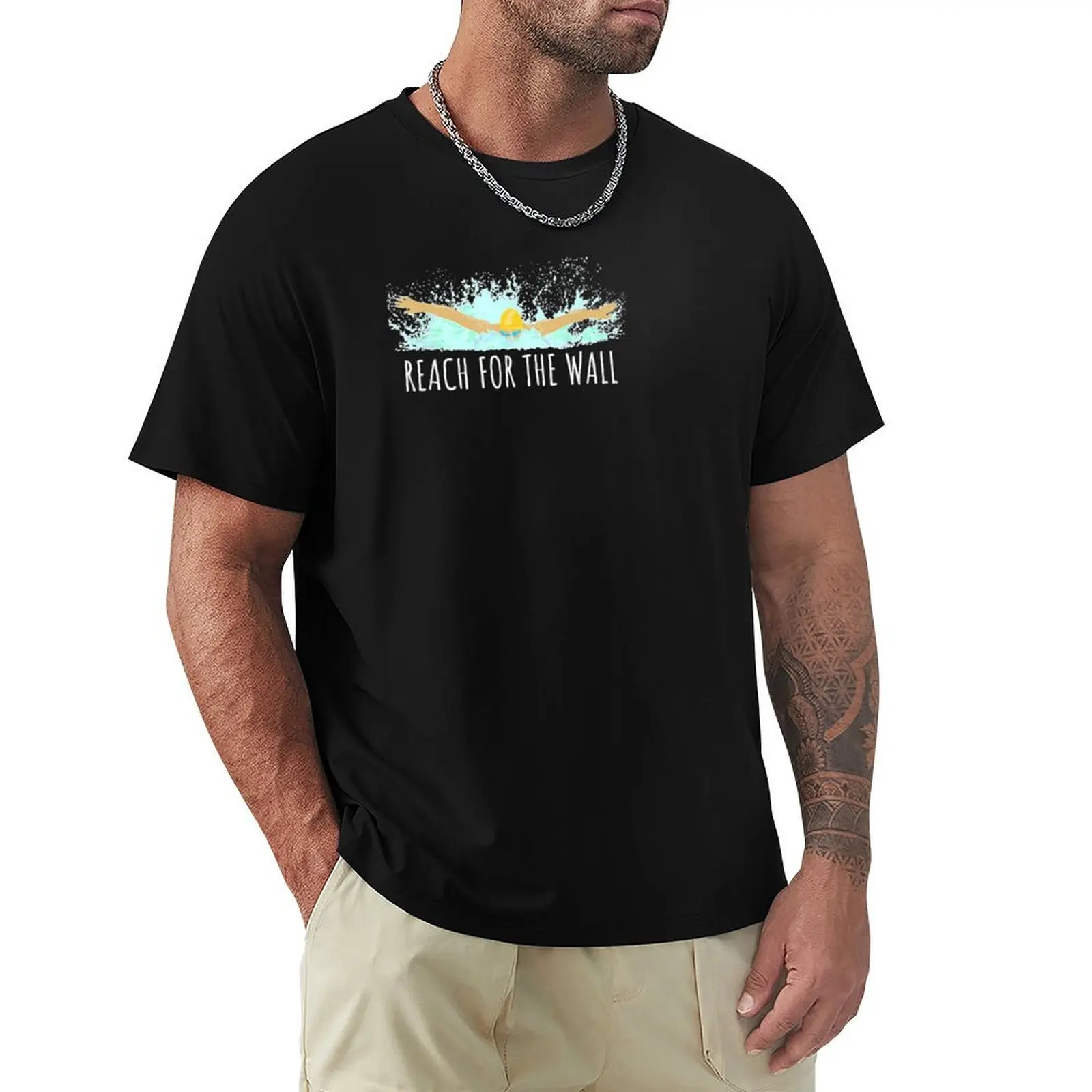 Reach For The Wall Swimming Swimmer T-Shirt Quick Dry Light Sports T-Shirt