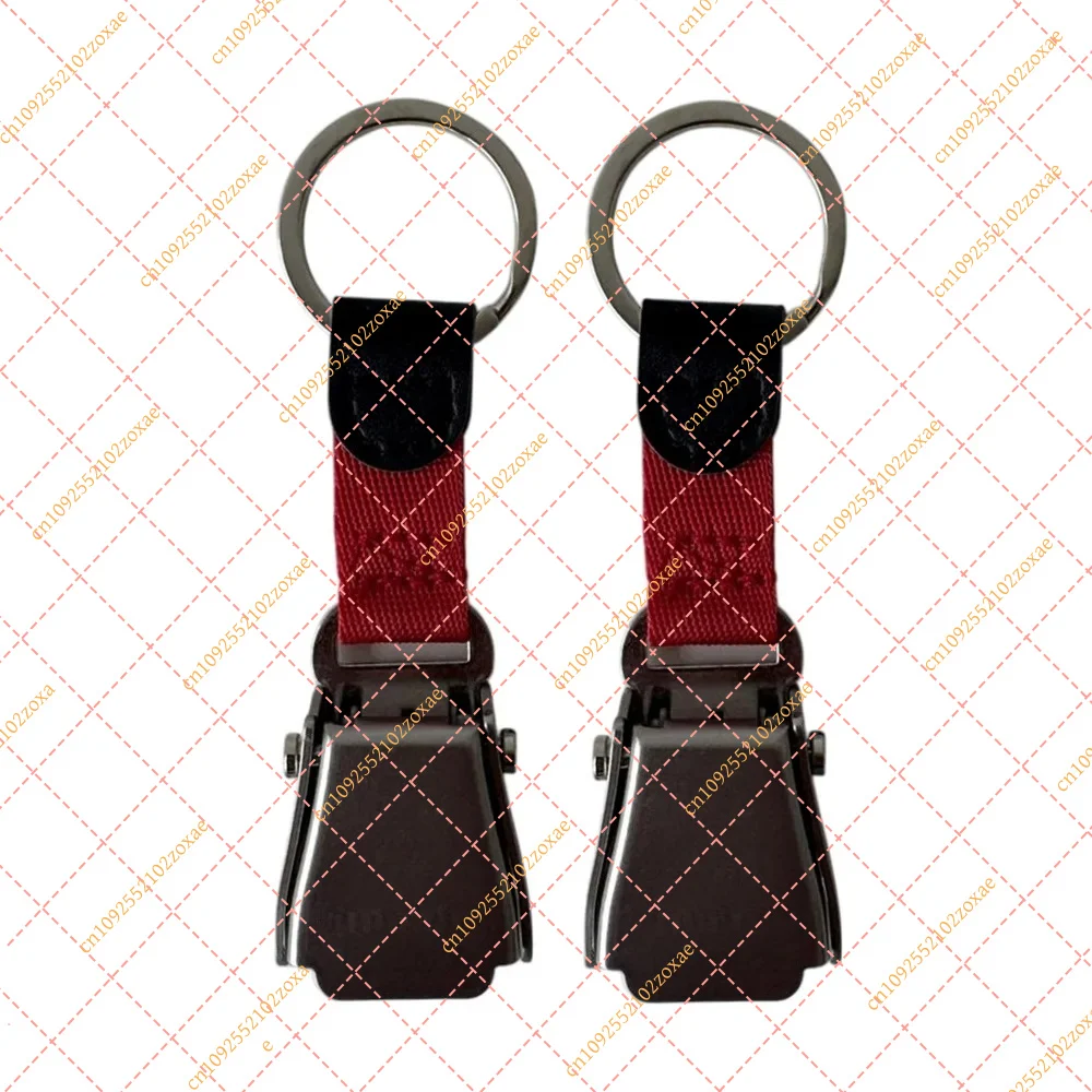Car Seat Belt Buckle Keychain Pendant Key Ring Holder Metal Keyring Auto Interior Accessories