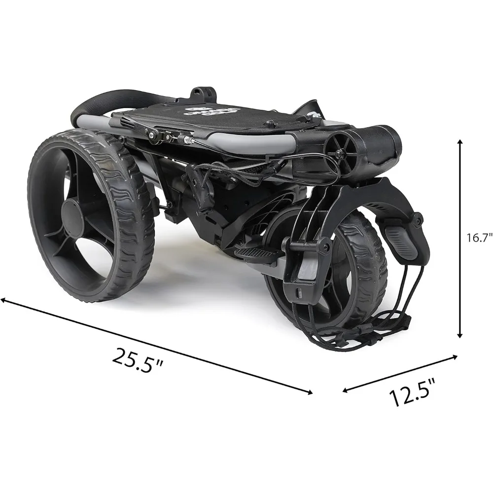 عربة جولف خفيفة الوزن وقابلة للطي ، حامل حقيبة قابل للتعديل ، عربة دفع