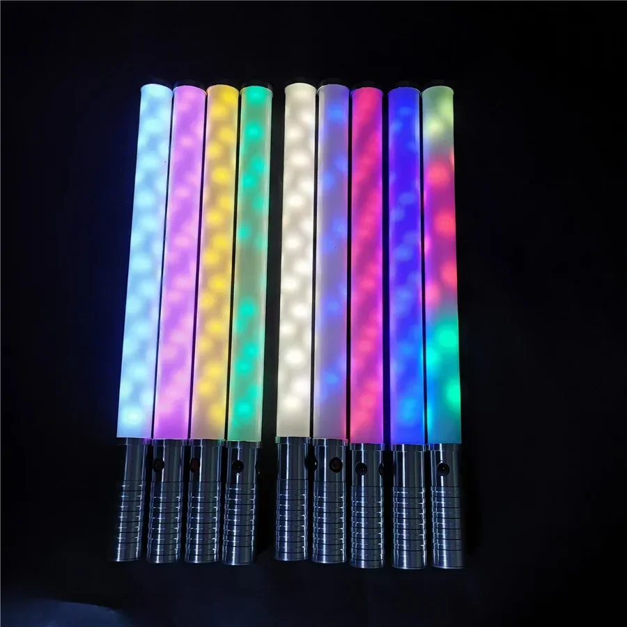 

60CM Rechargeable LED Strobe Baton Nightclub Bar RGB Dance Wands Aluminum Handheld Flashing Stick Light For Party Events Decor