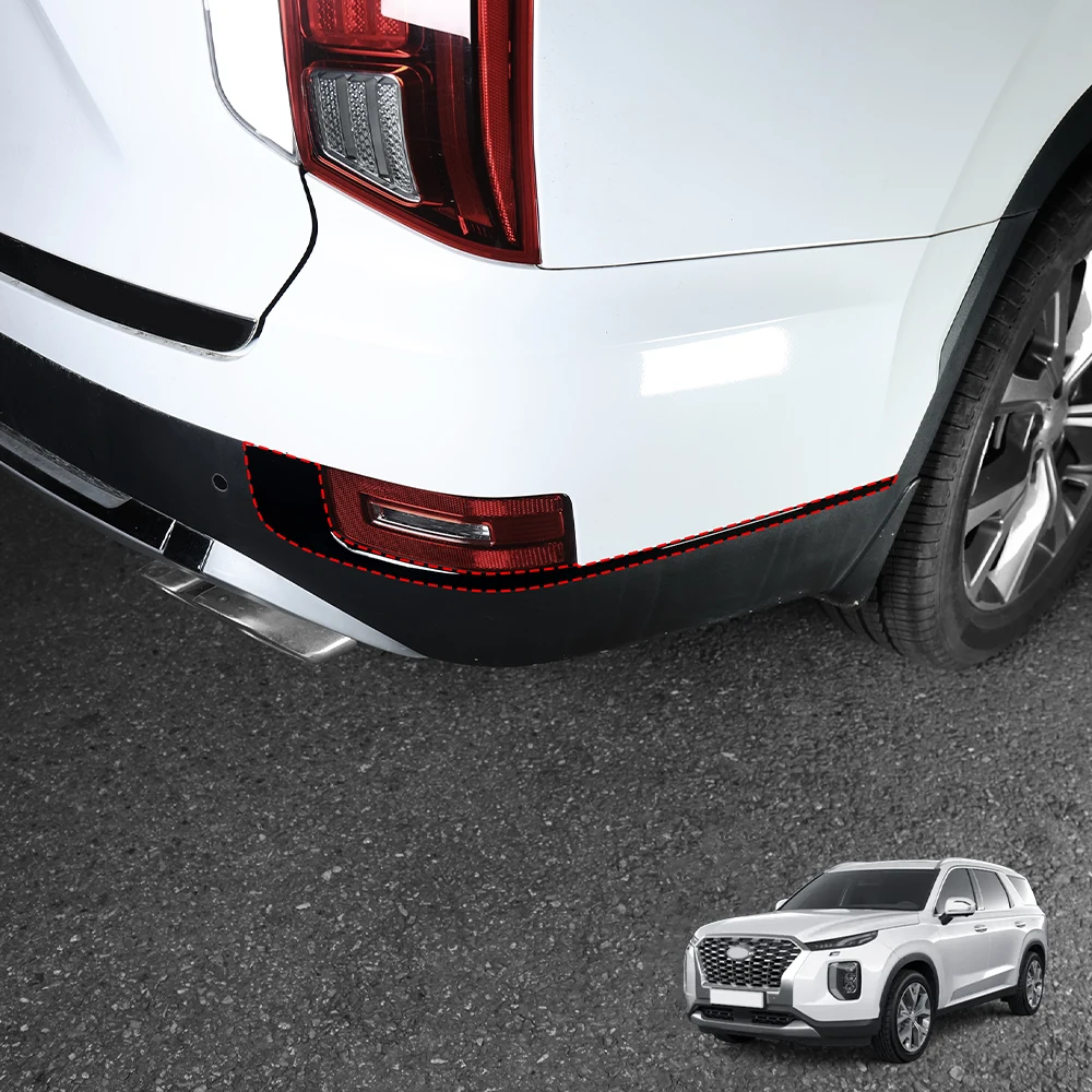 2Pcs For Hyundai Palisade 2020-2022 LHD/RHD ABS Rear Fog Light Both Side Decorative Trim Strips Exterior Accessories