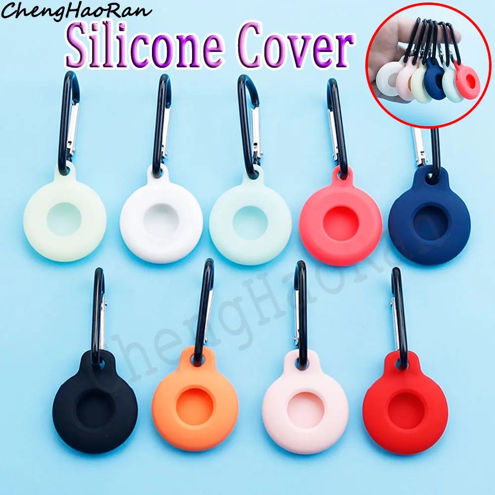 1 Pc For Airtag Silicone Anti-scratch Anti-lost Sleeve Protective Shell Cover Keychain Phone Bag Airtag Tracker Soft Cover Parts