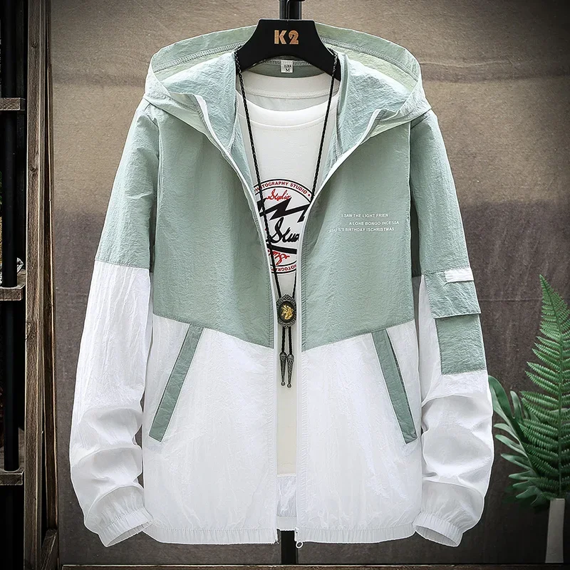 

Spring Summer New Jacket Men Thin Loose Jacket Student's Korean-style Trendy Sun Protection Casual Male Top