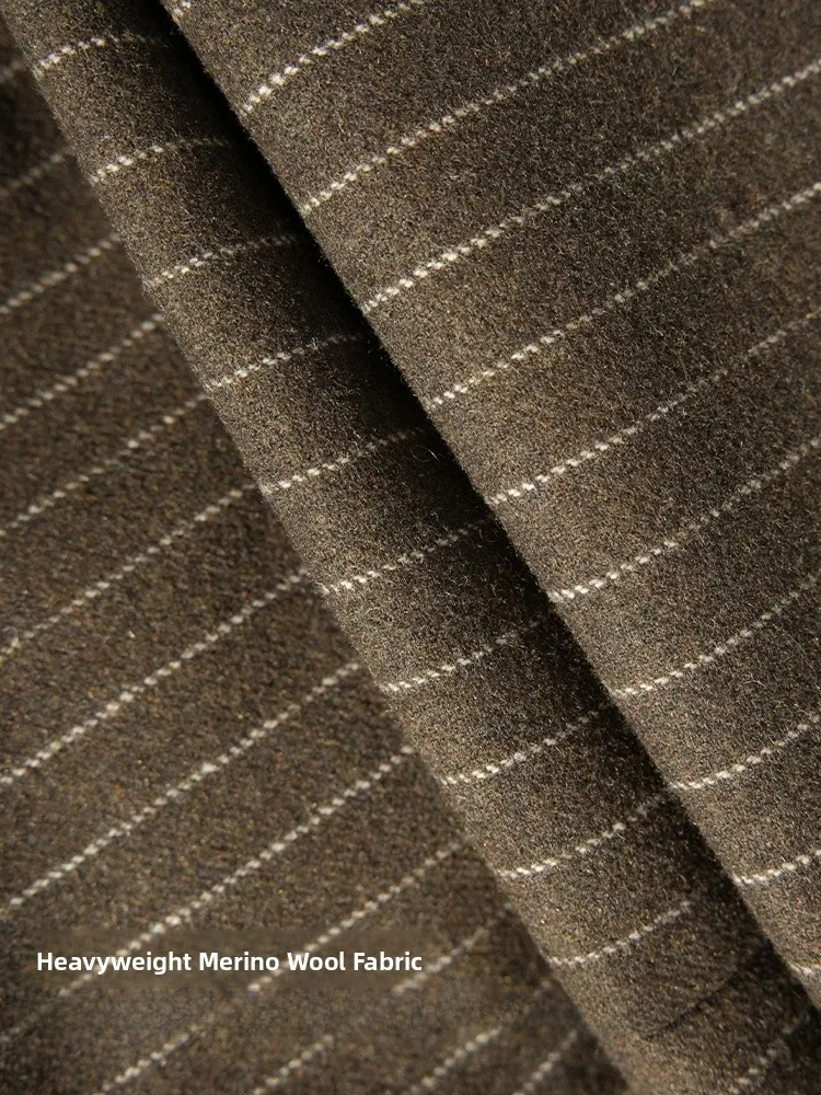 Cultum 930s ريترو Thiened الصوفية عادية Busin الرجال السراويل مزدوجة الطية مستقيم الساق السراويل الطويلة للشباب الشتاء