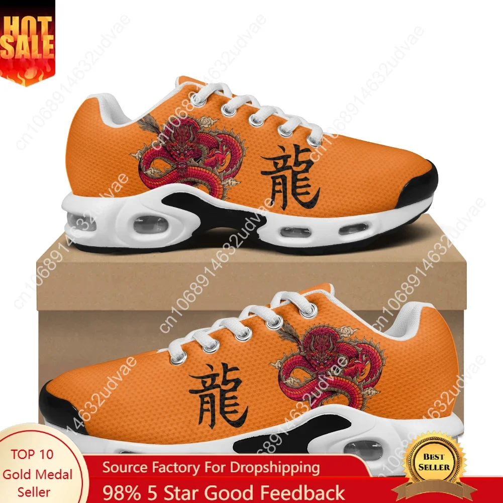 

Chinese Dragon Air Cushion Sneakers Mens Womens Teenager Lightweight Sports shoes High Quality Custom Leisure Mesh Sneaker