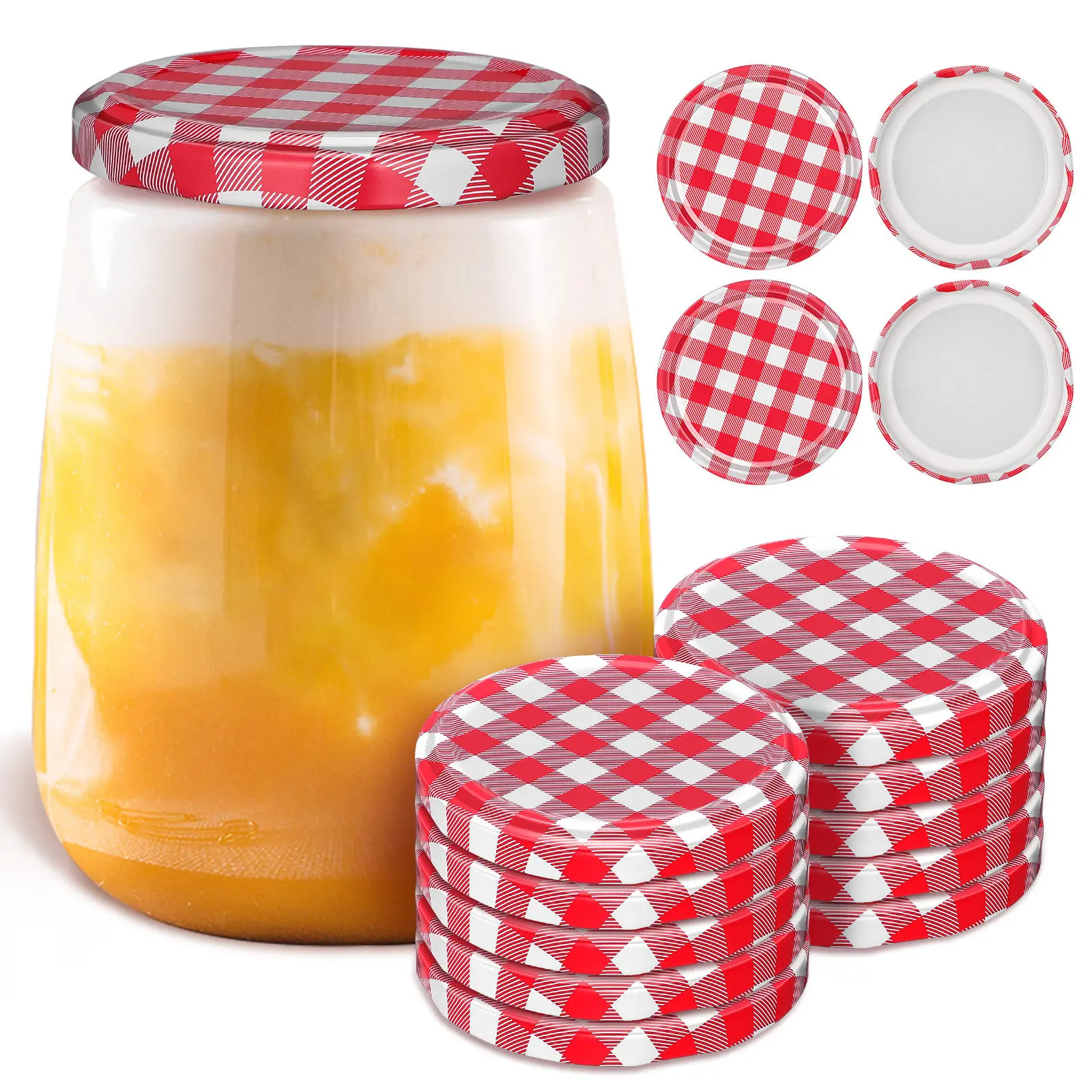 Mason Jar 8Oz - 40 Pezzi Coperchi in Metallo per