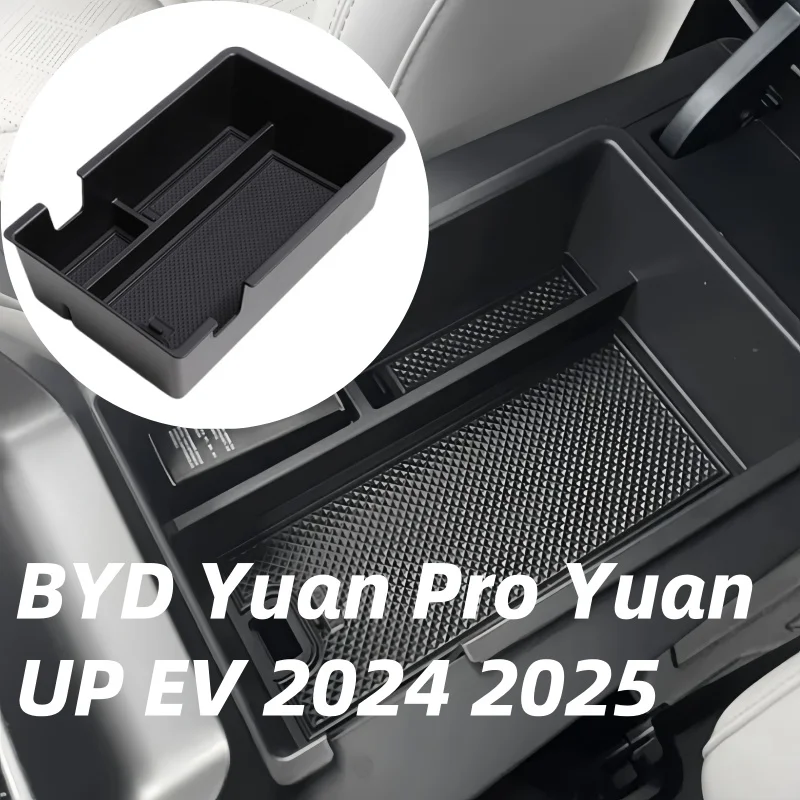 

For BYD Yuan Pro Yuan UP EV 2024 2025 Armrest Storage Box Tray Center Console Organizer Container Holder Car Interior Accessory