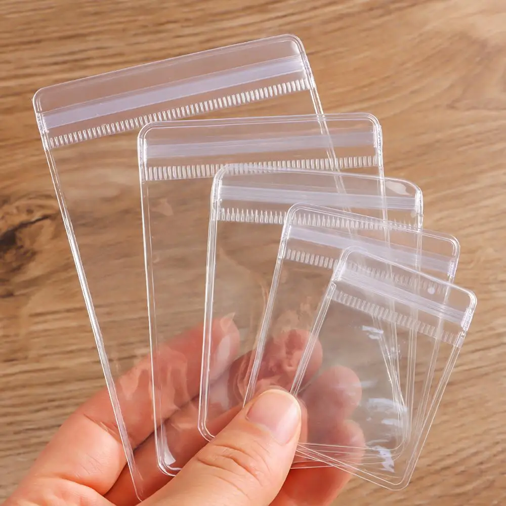 

100pcs Dustproof Storage Pouches Wide Use Bracelet Ring Zip Lock Bags Self Sealing Bag Jewelry Bag PVC Plastic