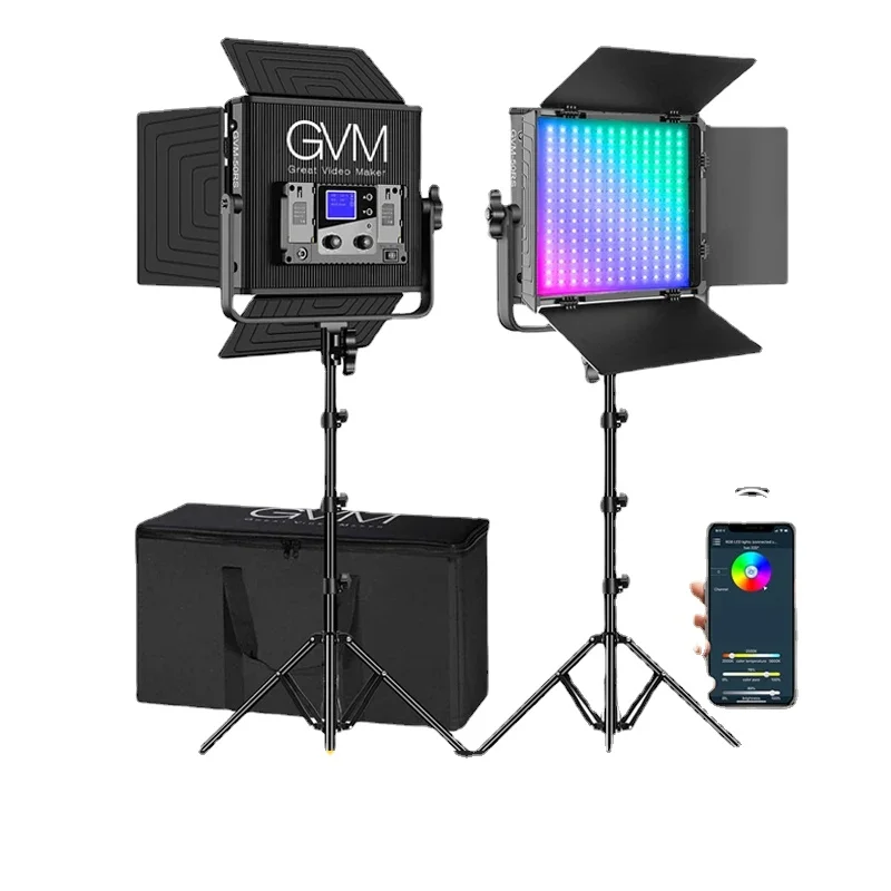 

GVM GVM-50RS 50W Bi-color And RGB Studio Light For Photography Led Panel Light Right Lighting Photos Photographic Lamp