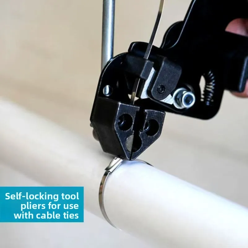 Stainless steel cable tie pliers tightener cable tie tool explosion-proof can be tightened shearing manual baler self-locking