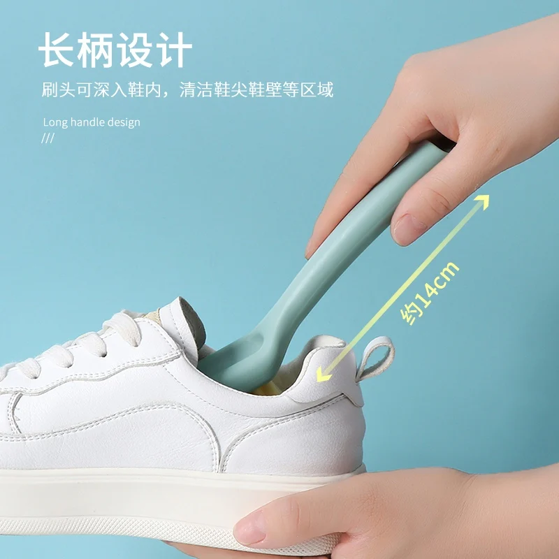 Home Soft Hair Shoe Brush Bathroom Long Handle Does Not Hurt Shoes Special Shoe Brush Clothes Multi-functional Cleaning Brush