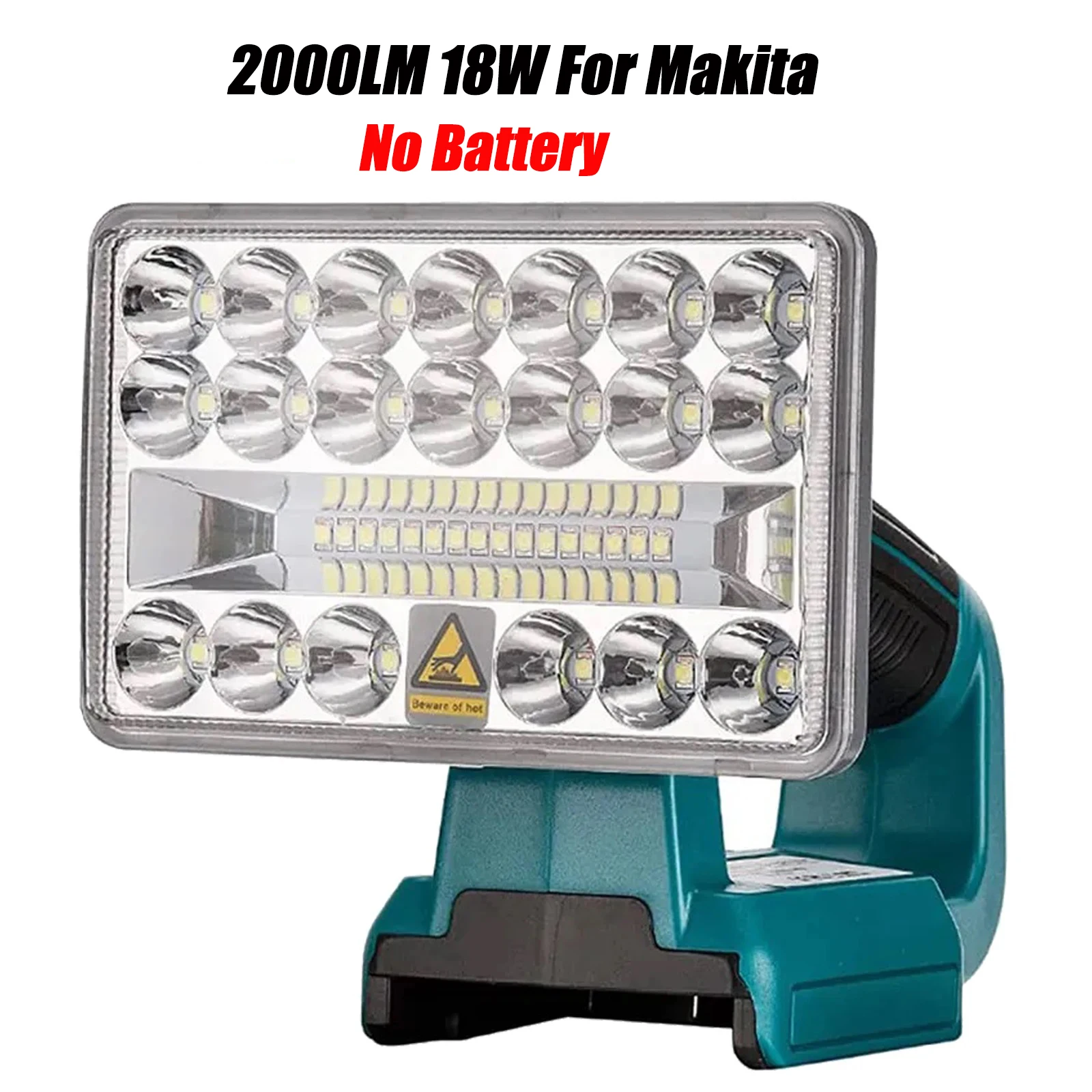 

18W 2000LM LED Work Light Portable Outdoor Camping Light Rechargeable Lamps Flashlight for Makita 18V Li-ion Battery