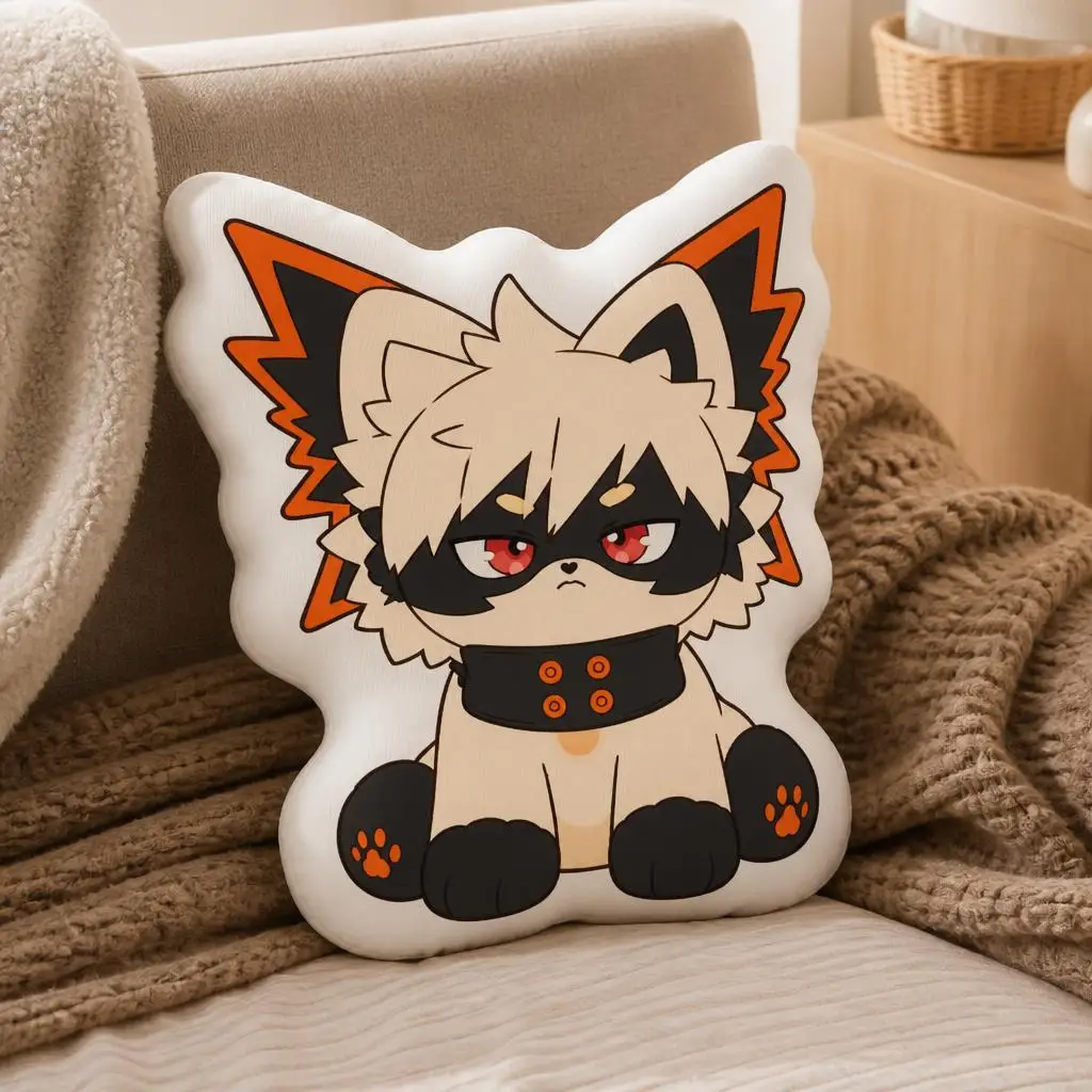 Anime Katsuki Bakugou Plush Pillow Cushion Irregular Stuffed Throw Pillow Home Decor Gift Sofa Bed Couch