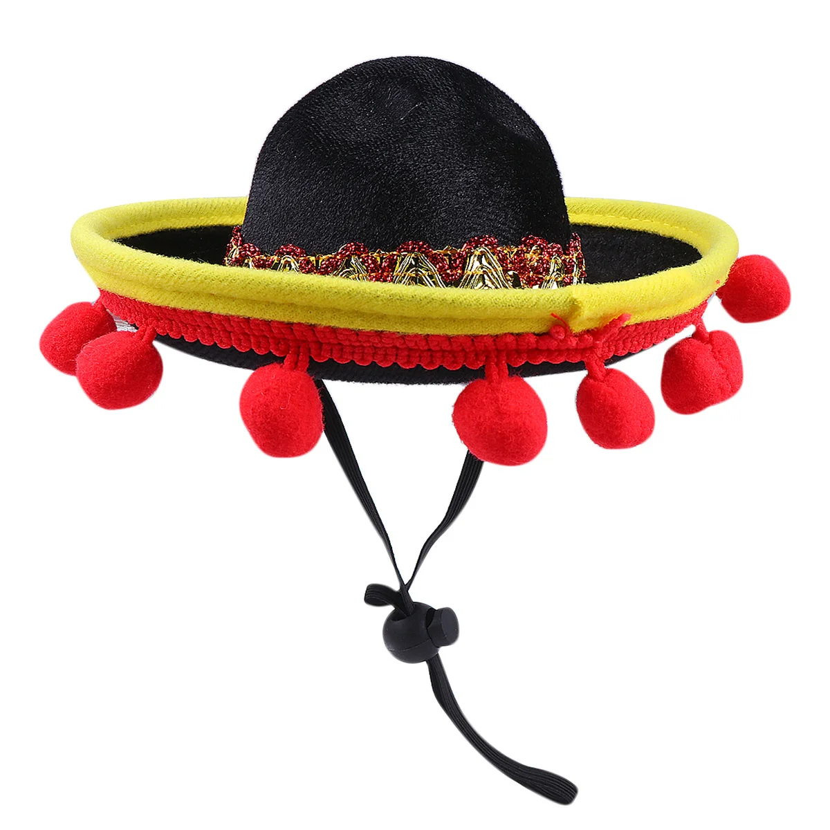 

Mini Mexico Red Hairball Hat Lightweight Carnival Party Costume Masquerade Accessory Fun Photo Prop For Adult Kid Pet