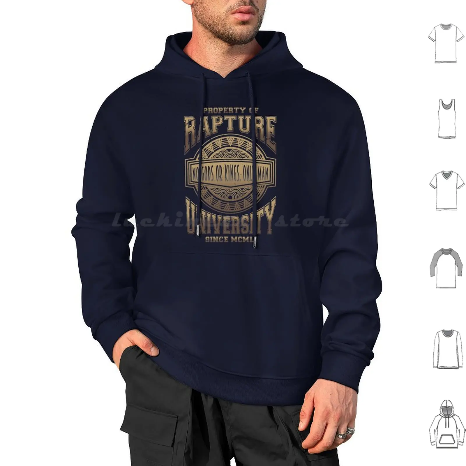 Rapture Univeristy Hoodie cotton Long Sleeve Rapture Bioshock Gaming Gamer Video Games Videogames Plasmids Univerity