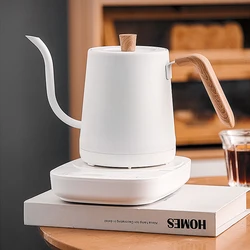 Metal Goose Neck Electric Kettle For Office Tea Drinkers Prevent Dry Burning Electric Gooseneck white pot JP