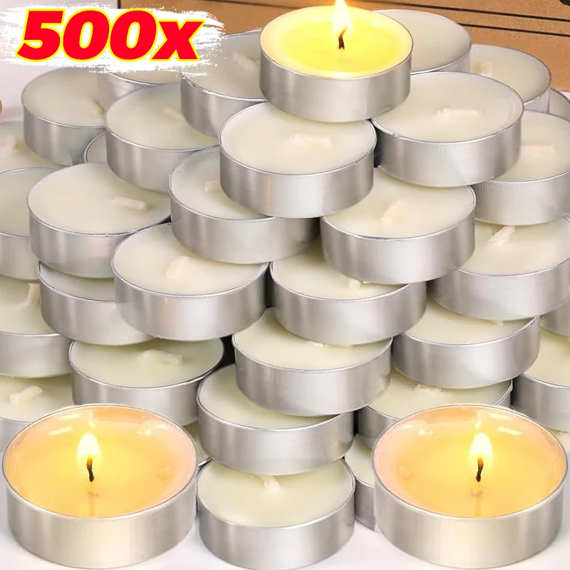 20/500 قطعة شمعة الألومنيوم صنع كوب شمعة الفتائل الحاويات أصحاب DIY بها بنفسك الزفاف ضوء الشموع عشاء الديكور Tealight صناديق #1