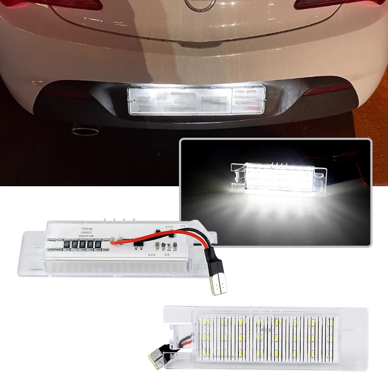 2Pcs Canbus Car LED Number License Plate Light for Opel Vectra C Astra H Zafira B Insignia Corsa C Meriva A Tigra B Lamp