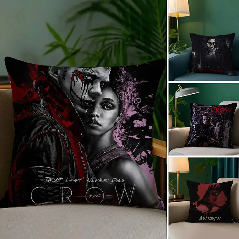 

R-Raven C-Crow Movie Pillow Case Custom Printed Brushed Fleece Pillow, Baby Skin-Touch, Eco-Friendly Dye-Sublimation Cushion for