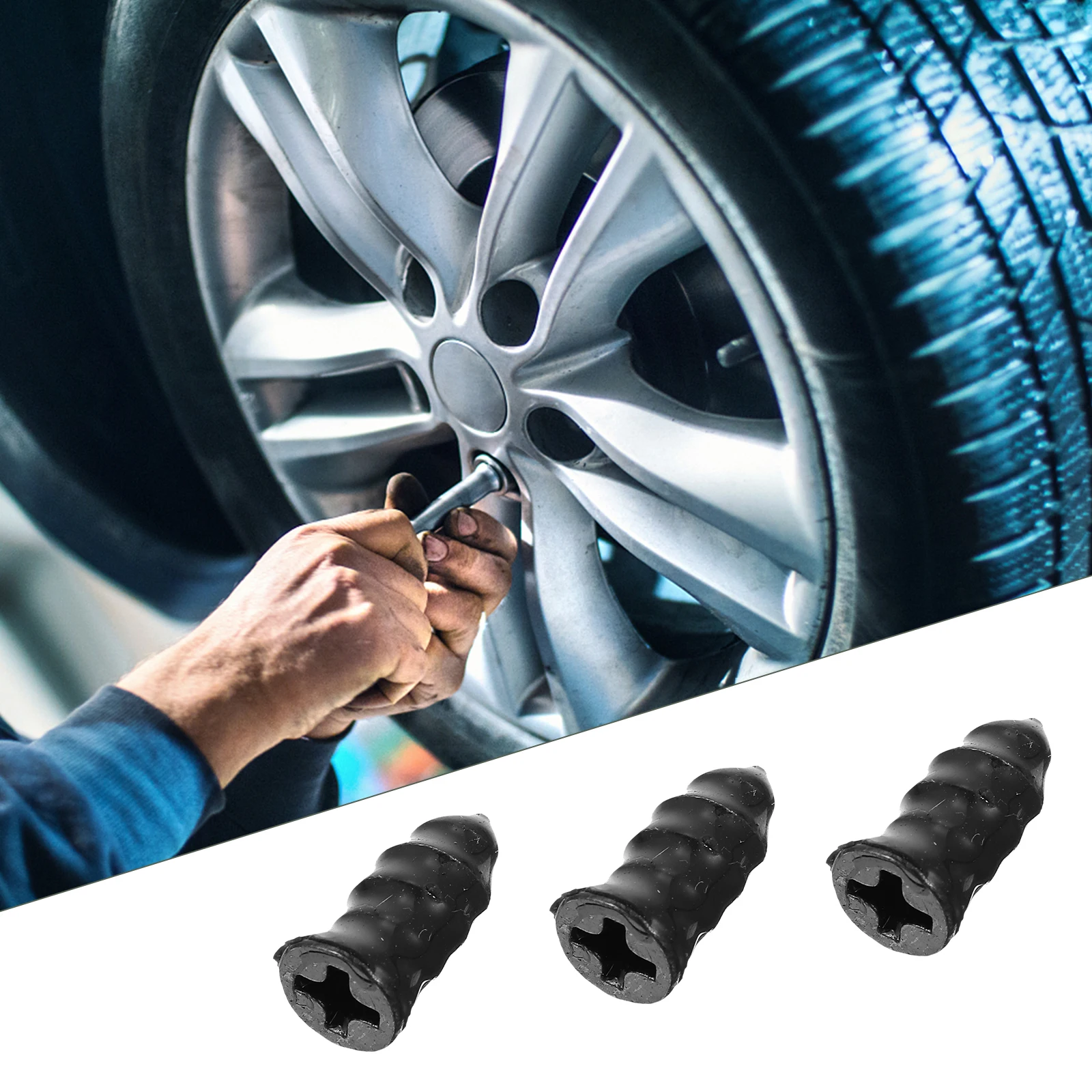 

10pcs Car Tire Studs Motorcycle Anti Skid Nails Rubber Iron Durable Easy Install Repair Tool For Bike Pedal Anti