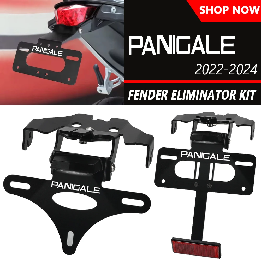 

Для Ducati Panigale V4/S/SP/R/Superleggera 2018-2024 Кронштейн держателя номерного знака Задний хвост Аккуратное крыло Комплект для устранения