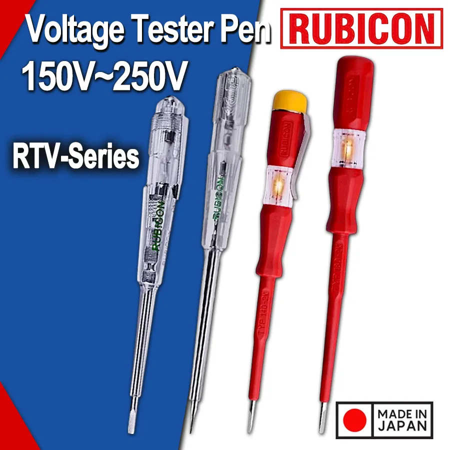 Rúbicon ferramenta testador de tensão caneta 150v ~ 250v com lde detector de energia lápis chave de fenda elétrica indicador RTV-111/112/211/212