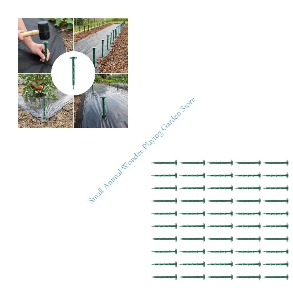 

C9GC 50Pcs Plastic Gardening Ground Garden Shed Grass Proof Cloth Ground for Holding Landscape Fabric Lawn Edging