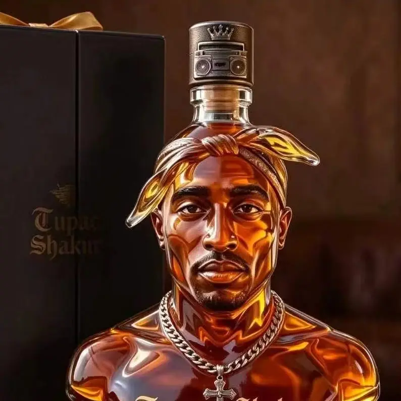Creative Human Bust Whisky Decanter Sculpture Glass Liquor Bottle Home Bar Table Decor Gift Unique Barware for Entertaining