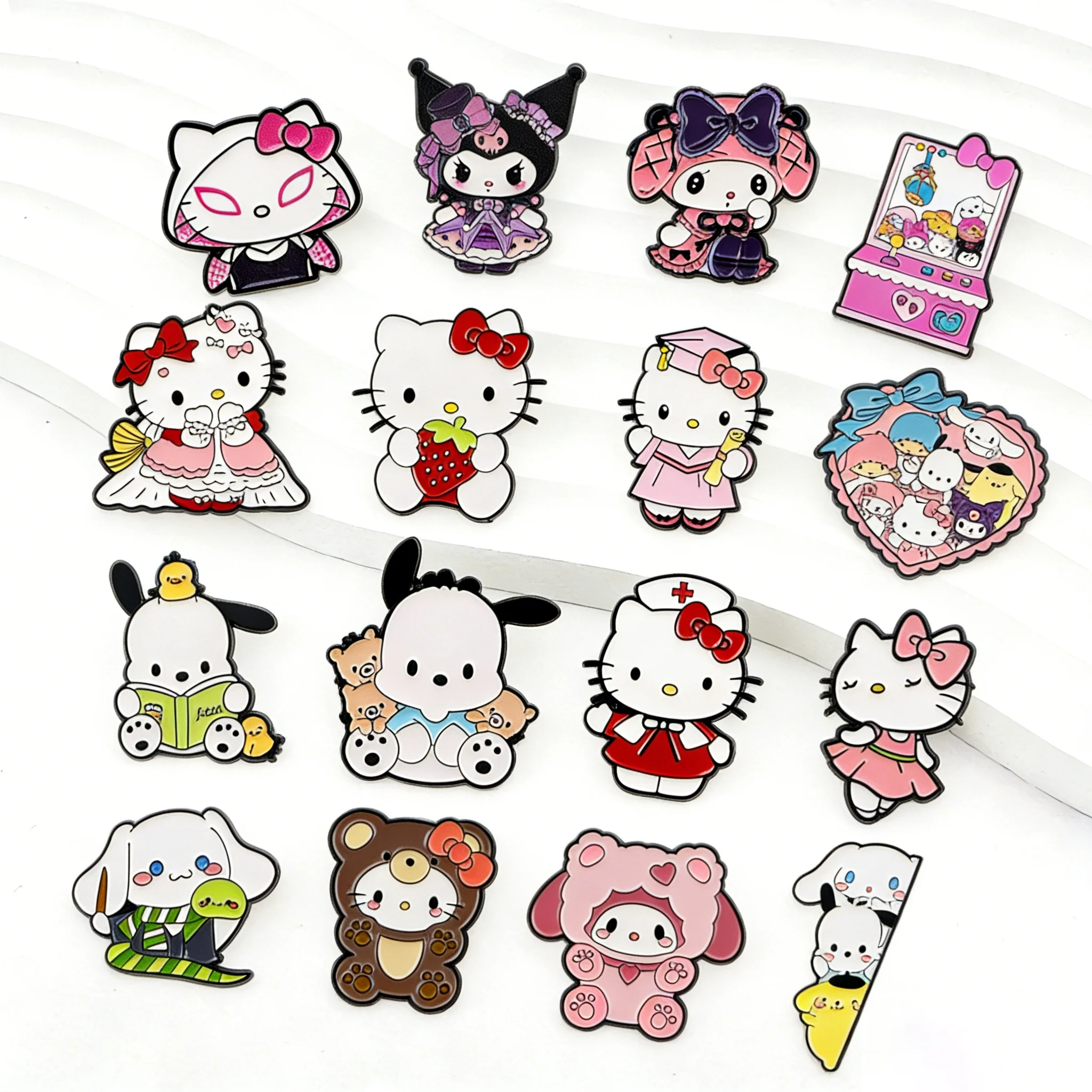 

Cute White Dog Enamel Pins Cartoon Anime Brooches Badges for Backpacks Jackets Hats Girls Collection Gifts Cosplay Accessories