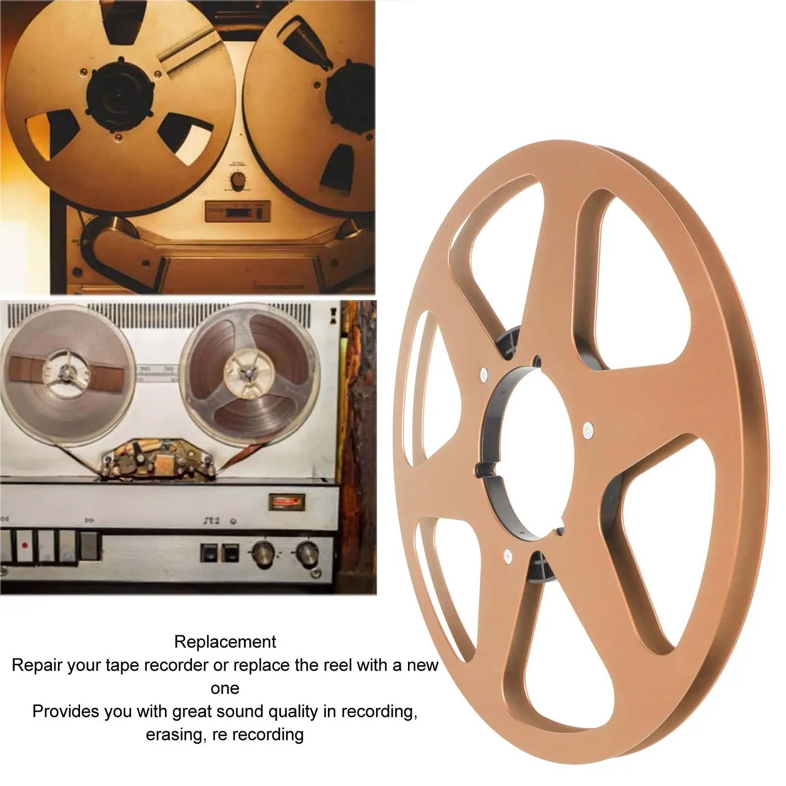 10.5 Inch Empty Tape for reel - High Strength Aluminum Alloy Replacement for reel -to for reel Tape Players