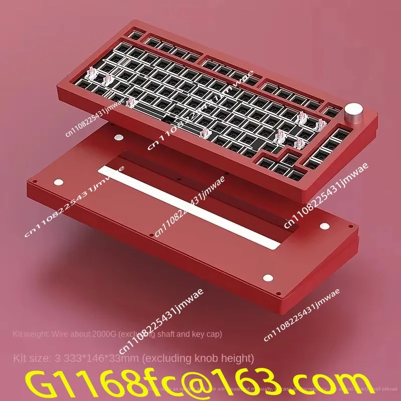 AL75V2 mechanical keyboard RGB Bluetooth wired 2.4G wireless three-mode CNC aluminum block under light position keyboard kit